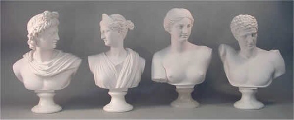Roman Antiquity Sculptural Busts Venus Hermes Apollo Diane Hunt